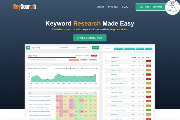 Keysearch interface, highlighting its importance.