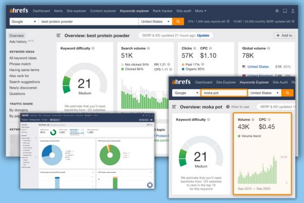 The main features of Ahrefs