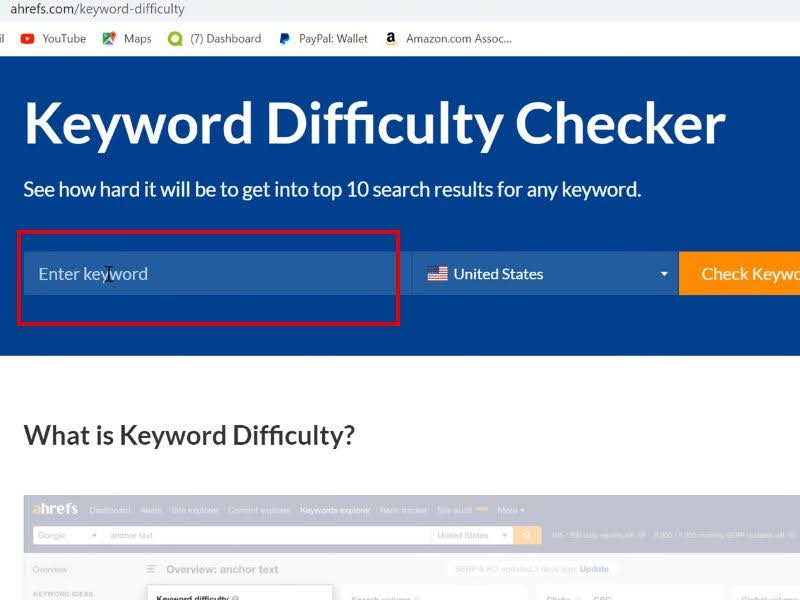 Use Ahrefs KD to assess keyword difficulty
