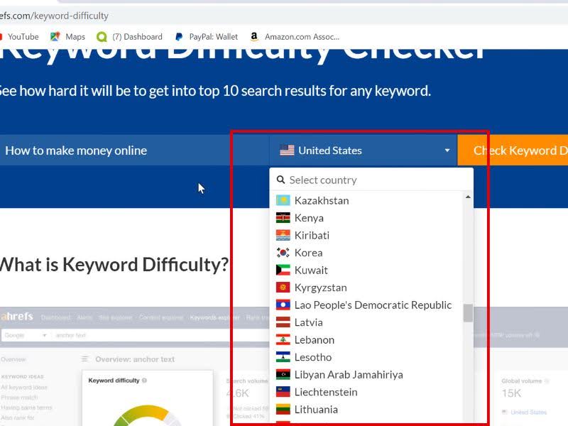Analyze keyword competition with Ahrefs KD metric