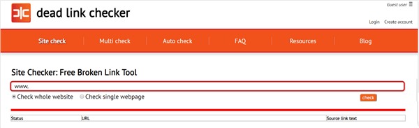 Dead Link Checker: Free Broken Link Checking Tool