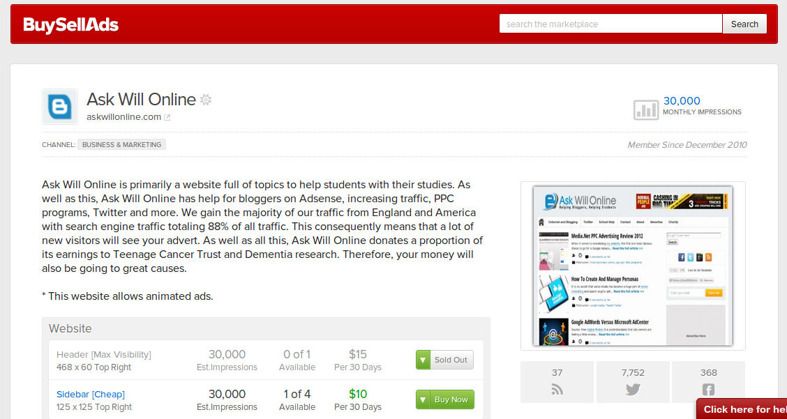 buysellads marketplace