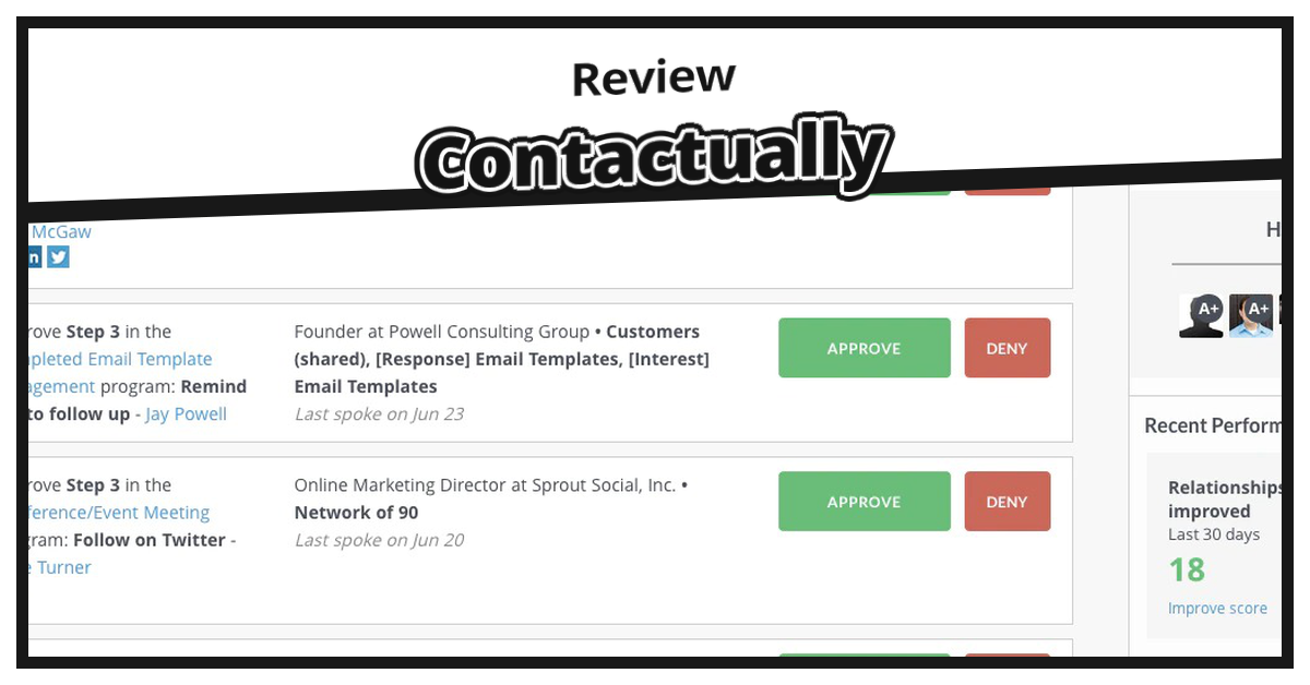 Contactually,Contactually crm,Contactually review