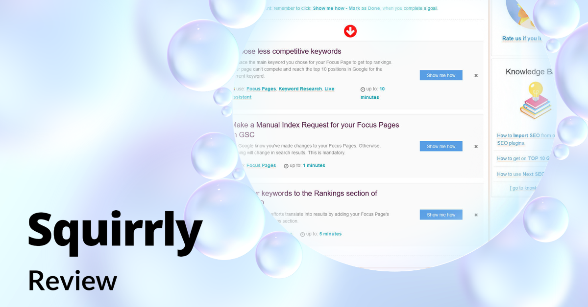 Squirrly,Squirrly SEO,Squirrly review