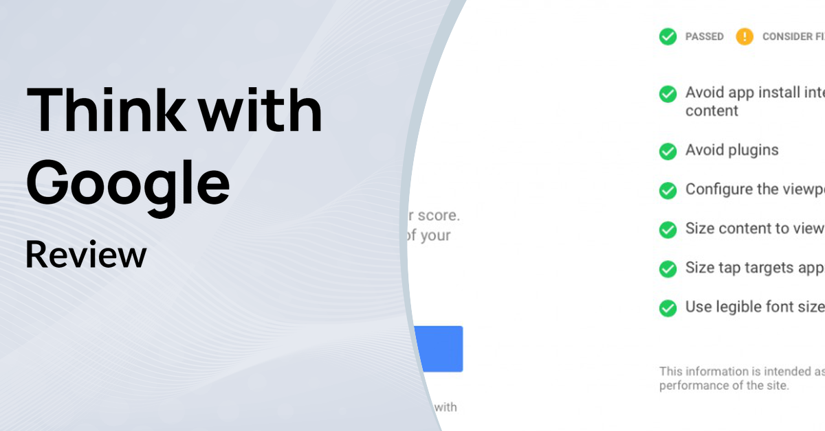 Think with Google,Think with Google review