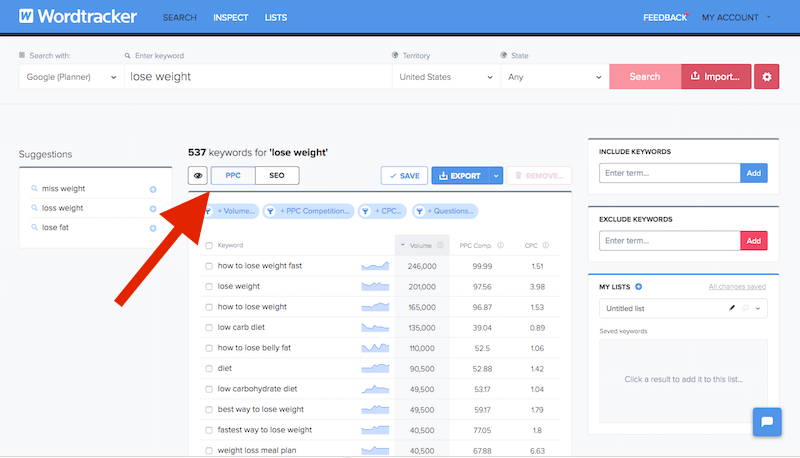 wordtracker keyword research