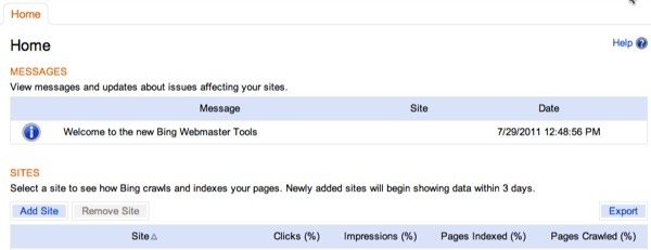 webmaster tools bing