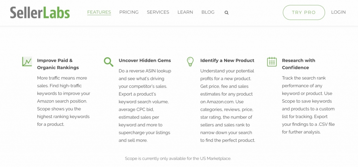 Scope amazone keyword research