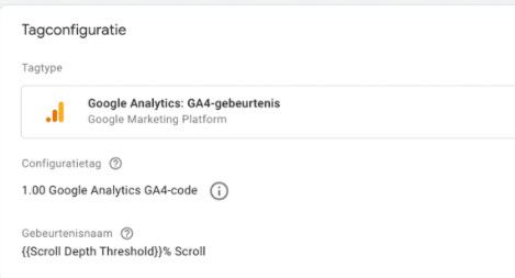 Tag configuration GA4
