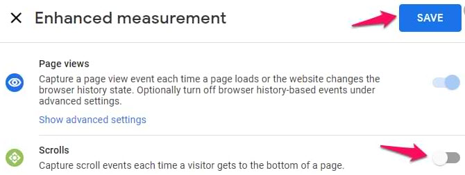 Scroll tracking GA4
