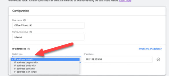 Exclude internal traffic