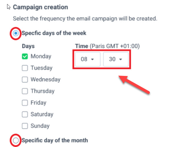 plan sendinblue rss newsletter campaign