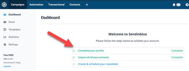Sendinblue email marketing software