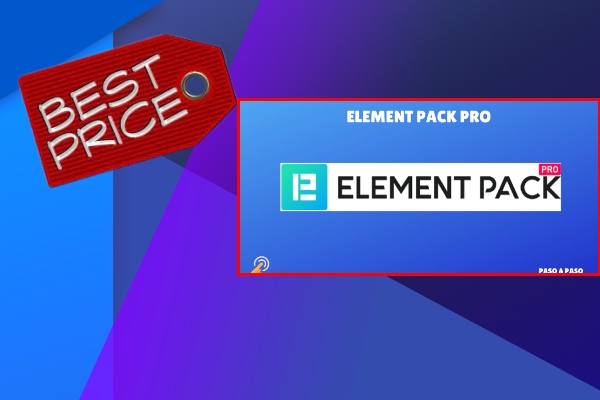 A price tag icon beside the Element Pack logo