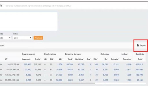 Batch Analysis Ahrefs simplifies large-scale URL