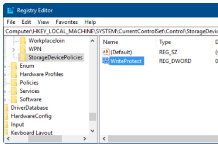 the disk is write protected